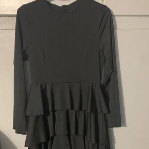 Elegant Black Ruffle Dress